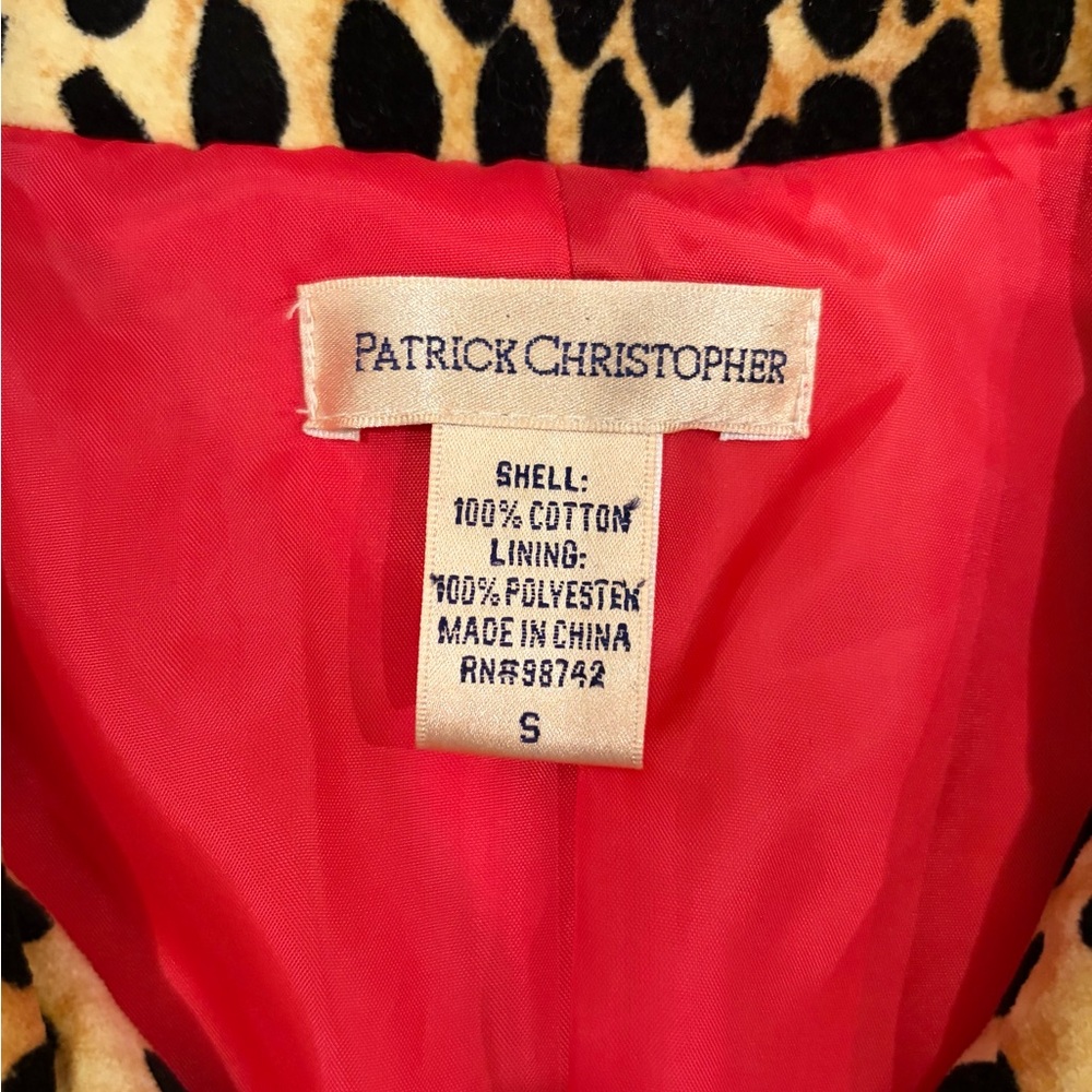 Patrick Christopher• Leopard Print Zip Jacket•Sta… - image 2